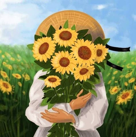 Fall Digital Art, Sunflower Photography, Sunflower Pictures, Flowery Wallpaper, Illustration Art Girl, Book Art Diy, Cute Cartoon Drawings, Nature Art Painting, Digital Tools