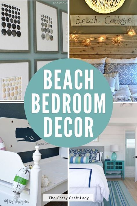 Creating a beach themed bedroom doesn't have to be overwhelming. Here are lots of ideas of how to create this kind of space in your home. Ikea Beach Bedroom, Teen Beach Bedroom Ideas, Teen Beach Theme Bedroom, Bedroom Inspirations Beach, Turquoise Room Bedroom, Teen Beach Bedroom, Beach Theme Bedrooms, Seaside Bedroom Ideas, Ocean Theme Bedroom