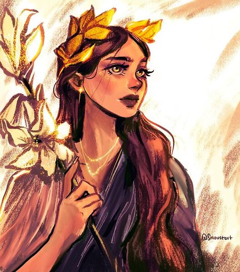 Persephone Art, Greek Goddess Art, Classical Paintings, Greek Mythology Gods, Greek Mythology Art, Lore Olympus, Hades And Persephone, Percy Jackson Art, Mythology Art