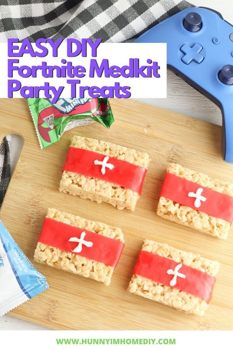 If you’re searching for Fortnite birthday party ideas, you’ll love these Fortnite med kit rice krispies! These Fortnite medkit rice krispies make great Fortnite party food ideas and also awesome Fortnite snacks for a party or Fortnite treats for a party. Do you need Fortnite birthday party ideas for boys? These Fortnite med kits DIY are perfect for Fortnite snacks ideas and Fortnite party ideas food, especially if you’re throwing a DIY Fortnite party. Fortnite Med Kit, Fortnite Snacks, Video Game Party Food, Fortnite Party Ideas, Med Kit, Fortnite Party, Fortnite Birthday, Birthday Party At Home, Snacks Ideas