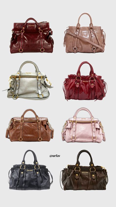 Stockholm Style Purse, Tasker Fashion, Aesthetic Wishlist, 2000s Bags, Bag Inspiration, Dream Bags, Miu Miu Bag, Girly Bags, What In My Bag