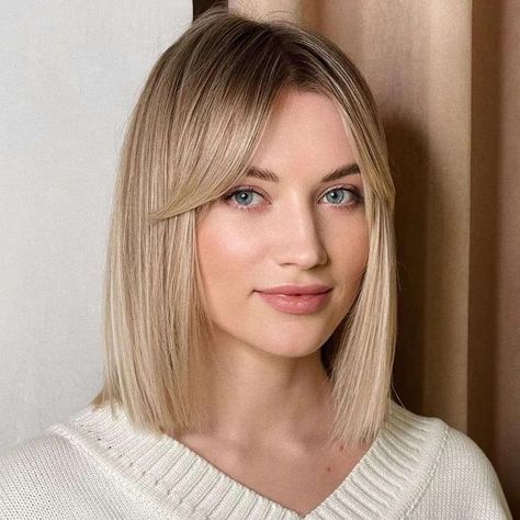 Med Haircuts, Cute Medium Length Hairstyles, Ombre Bob, Bob Haircut For Fine Hair, Lob Hairstyle, Haircuts Straight Hair, Haircuts For Fine Hair, Medium Hair Cuts, Hairstyles With Bangs