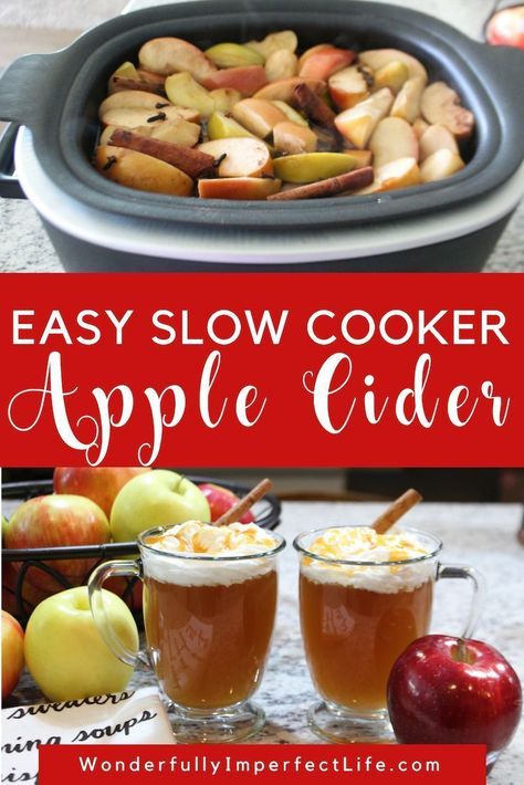 Apple Cider Drinks, Crockpot Apple Cider, Caramel Apple Cider Recipe, Hot Apple Cider Recipe, Slow Cooker Apple Cider, Caramel Apple Cider, Apple Cider Drink, Slow Cooker Apple, Cider Drinks