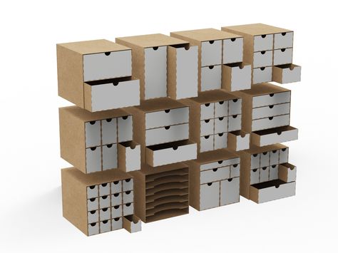 Ikea Storage Set 12 Modules Digital File - Etsy Craft Material Storage, Kallax Craft Desk, Kallax Decoration, Cardboard Box Crafts Storage, Kallax Craft Storage, Kallax Organization, Kallax Craft Room, Bedroom Diy Ideas Cheap, Kallax Door Hack