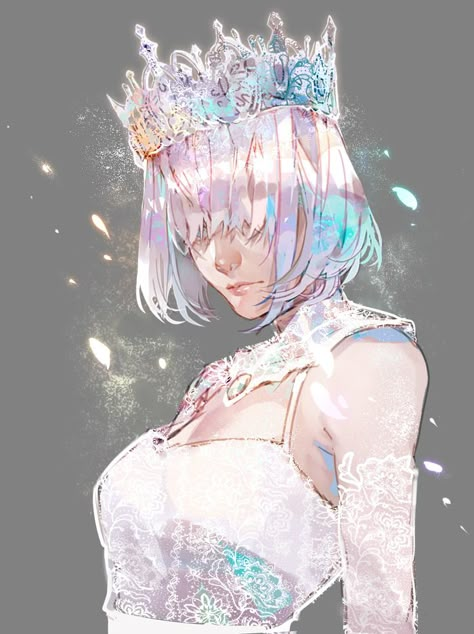 Acedia | English/Русский | Digital artist | Welcome | Diamond Digital Art, Ice Queen Concept Art, Crystal Queen Art, How To Draw Diamonds Digital, How To Color Diamonds Digital, Person Turning Head Reference, Crystal Design Art, Ice Person Art, Queen Drawing Reference Poses