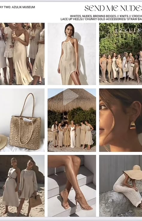 Neutral Beach Bachelorette, Bachelorette Party Old Money, Brown Bachelorette Theme, Tulum Before The Groom Bachelorette, Cabo Bachelorette Party Outfits, Bushveld Wedding, Neutral Wedding Ideas, Tulum Bachelorette, Bachelorette Party Theme