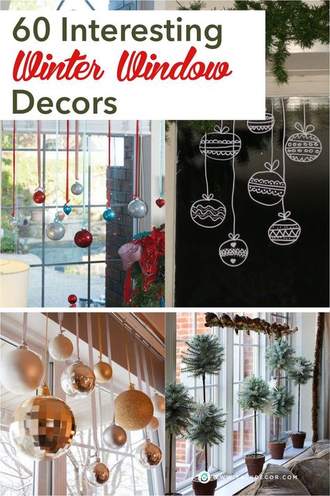 We do recommend you to decorate your window so that when you open the curtain, you won’t only see the scenery outside but also the additional beauty that comes from the ornament that you present there. #windowdecoration #winterwindow #winterdecoration Christmas Balls Window Display, Ornaments On Ribbon In Window, Hanging Christmas Balls From Window, Ornament Window Display, Diy Xmas Door Decorations, Window Decorations For Christmas Indoor, Window Ornaments Ideas, Window Decoration Ideas For Christmas, Christmas Inside Window Decorations