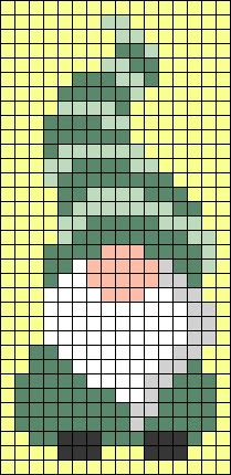 Christmas Gonk Cross Stitch, Gnome Bead Pattern, Pixel Gnome, Gnome Perler Bead Patterns, Tiny Perler Bead Patterns, Twister Quilts, Tiny Cross Stitch, Just Cross Stitch, Graph Crochet