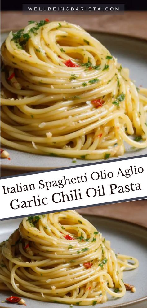 Learn how to make Spaghetti con Aglio Olio (Spaghetti Garlic Oil) with unfiltered olive oil for a quick, flavorful dish that impresses!

#veganpasta #italianpasta #olioaglio Oil And Garlic Pasta Recipe, Olive Oil Spaghetti Recipes, Agio Olio Pasta Recipe, Pasta Garlic Olive Oil, Olio E Aglio Recipe, Pasta With Olive Oil And Garlic, Pasta Alio Olio Recipe, Olive Oil Pasta Recipes, Spaghetti Olio Aglio