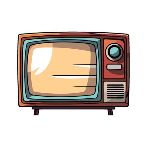 Old Tv Drawing, Retro Tv Illustration, Tv Cartoon, Tree Saw, Heart Tree, Retro Tv, Logo Banners, Cityscape Photos, Cartoon Tv