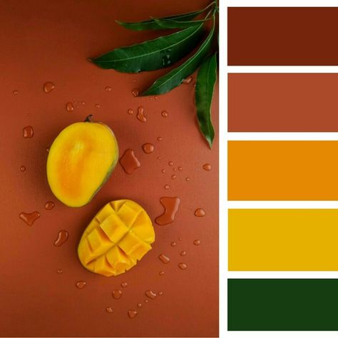 Pallet color Mango Colour Palette, Fruity Color Palette, Mango Color Palette, Pallet Color, Pantone 2020, Website Color Palette, House Interior Design Styles, Orange Color Palettes, Stunning Hairstyles