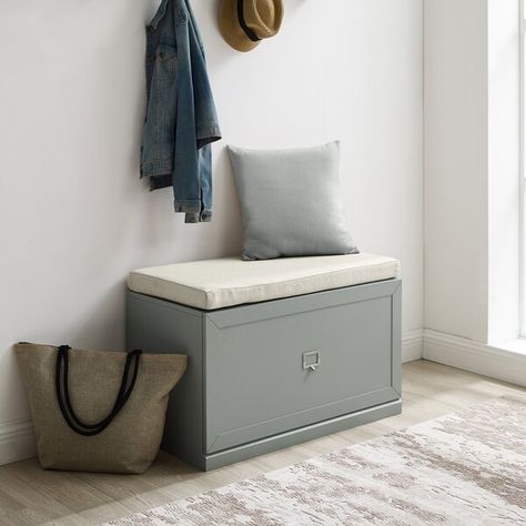 Laurel Foundry Modern Farmhouse Crestshire Entryway Drawer Storage Bench & Reviews | Wayfair.ca Entry Storage Bench, Shoe Rack Bench, Bench With Drawers, Apartment Storage, Entryway Bench Storage, Drawers Storage, Upholstered Storage Bench, Entryway Storage, Upholstered Storage