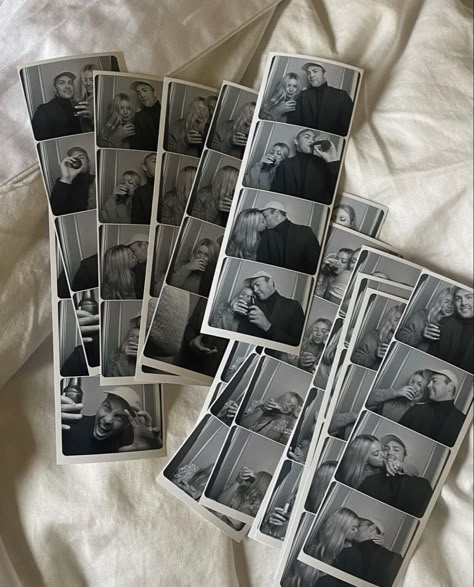 Engagement Photo Booth Ideas, Photo Booth Black And White, Black And White Wedding Photo Booth, Vintage Photo Booth Wedding, Vintage Photo Booth Pictures, Black And White Photobooth Pictures, Photobooth Engagement Photos, Photo Booth Engagement Photos, Wedding Picture Booth