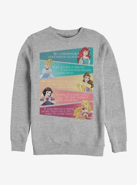 Product ID:
13476878 
Disney Princess Classic Princess Adjectives Crew Sweatshirt
50% Cotton, 50% Polyester Wash cold; dry low Imported Listed in men's sizes Quotes Sweatshirt, Cinderella Dress Disney, Disney Cinderella Castle, Disney Princess Collection, 2000s Clothes, Disney Sleeping Beauty, Cinderella Dresses, Sweatshirts Quotes, Baddie Tips