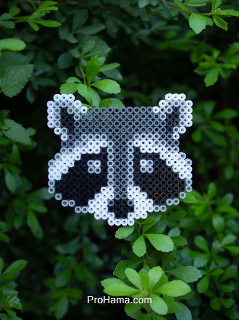 Raccoon Perler Beads Pixel Art For Perler Beads, Perler Art Ideas, Lizard Perler Bead Patterns, Parlor Bead Ideas, Cute Animal Perler Beads, Ironing Beads Pattern, Opossum Perler Beads, 8 Bit Pixel Art Pattern, Possum Perler Beads