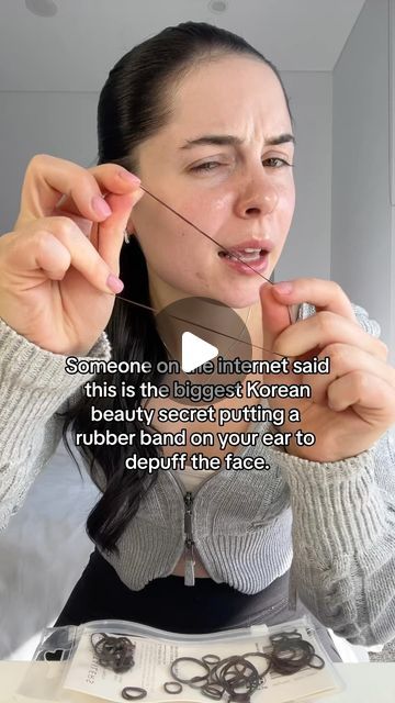 Peyton Smith on Instagram: "Someone on the internet said this is the biggest Korean beauty secret putting a rubber band on your ear to depuff the face." Korean Beauty Hacks, Depuff Face, Korean Beauty Routine, Korean Beauty Tips, Korean Beauty Secrets, Environmental Damage, Rubber Band, Rubber Bands, Korean Beauty