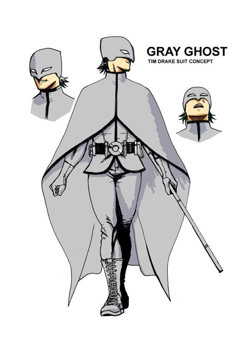 The Gray Ghost, Gray Ghost, Grey Ghost, Superhero Villains, Dc Comics Artwork, Superhero Characters, Tim Drake, Dc Comics Characters, Hero Costumes