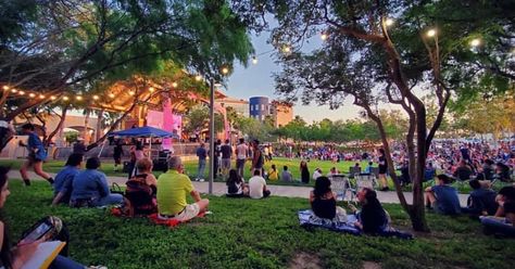 After a brief pause for two years, McAllen’s Sunset Live outdoor music festival returns in its full capacity April 9. The concert series features local musical groups, as well as other regional and national bands. Outdoor Live Music, Campus Photoshoot, Outdoor Events Festivals, 2024 Activities, Multicultural Festival, Music Festival Aesthetic, Outdoor Music Festival, Green Event, Street Festival