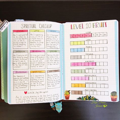 6 LDS Bullet Journal Ideas to Track Your Spiritual Growth This Year | LDS Living Bible Bullet Journaling, Level 10 Life, Spiritual Journals, Study Journal, Bible Study Journal, Scripture Journaling, Scripture Study, Fruit Of The Spirit, Bullet Journal Ideas Pages