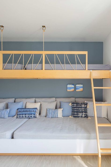 Bed Designs For Bedroom, Room Bed Ideas, Room Bunk Bed, Loft Bunk Bed, Bunk Bed Ideas, Trending In 2023, Loft Bunk, Bunk Bed With Storage, Bunk Bed Room