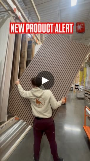 250K views · 6.4K reactions | First time using these newer slat wall panels from @homedepot and we were impressed with how easy they were to work with!   To find them, search Eucatex Decorative Slat Wall Panel on Home Depot’s website!  Tag me and let me know if you try them out!   #wallpanel #slatwall #homedepot #diyhome #diyhomerenovation #homerenovations #husbandandwifeteam | Furniture Flips | Home Reno Slat Walls, Slat Wall Panel, Work From Home Careers, Furniture Flips, Slat Wall, Wooden Slats, Flipping Furniture, Basement Ideas, Home Reno