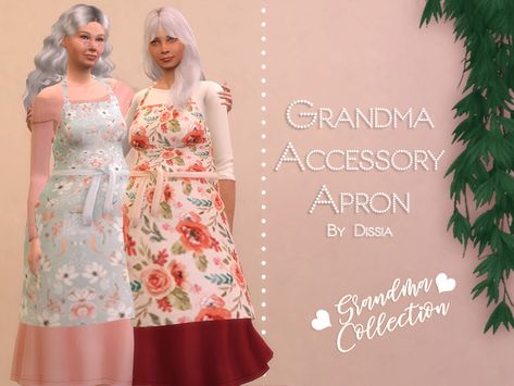 Sims 4 — Grandma Accessory Apron - Grandma Collection by Dissia — Grandma Accessory Apron 15 swatches Right bracelet Sims 4 Cc Clothes Female Vintage, Sims 4 Accessory Clothes, Sims 4 Cc Grandma Skin, Sims 4 Cc Granny Clothes, Elder Sims 4 Cc Clothes, Sims 4 Cc Apron Accessory, Sims 4 Cc Clothes For Elders, Grandma Sims 4, The Sims 4 Elder Cc