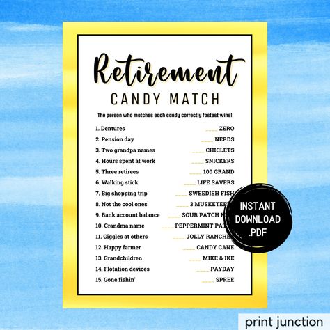 Ladies Night Party Games, Retirement Party Games, Retirement Games, Retirement Candy, Retirement Diy, Girls Night Games, Ladies Night Party, Retirement Party Gifts, Grandma Names