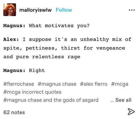 Magnus And Alex Headcanon, Magnus Chase Incorrect Quotes, Hearthstone Magnus Chase Fanart, Magnus Chase And Alex Fierro Fanart, Fierrochase Headcanon, Magnus Chase Aesthetic, Chase Quotes, Magnus Chase Fanart, Fierrochase Fanart