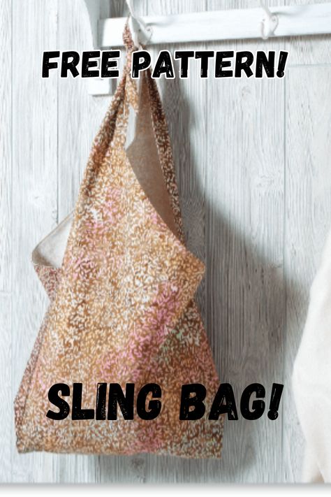 Learn to make this easy sling bag! Free downloadable pattern! Find it on Nancy's Notions! Diy Sling Bag Pattern, Sling Bag Pattern Free, Diy Sling Bag, Sling Bag Pattern, Zipper Pouch Tutorial, Quilt Shops, Pouch Tutorial, Bag Pattern Free, Quilt Binding