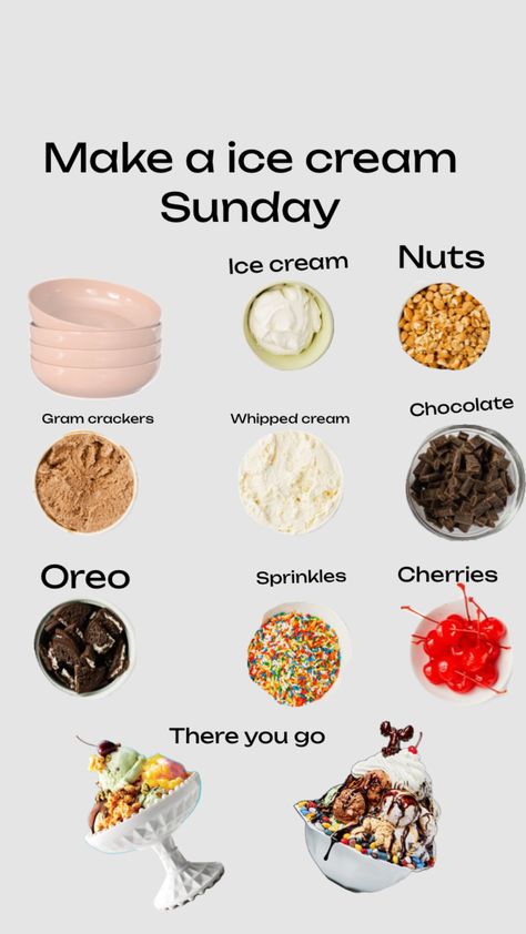 Sunday Ice Cream, Gram Crackers, Things To Do With Your Boyfriend, Ice Cream Sunday, Healthy Starbucks Drinks, Healthy Starbucks, Delicious Snacks Recipes, An Ice Cream, Sweet 16 Birthday