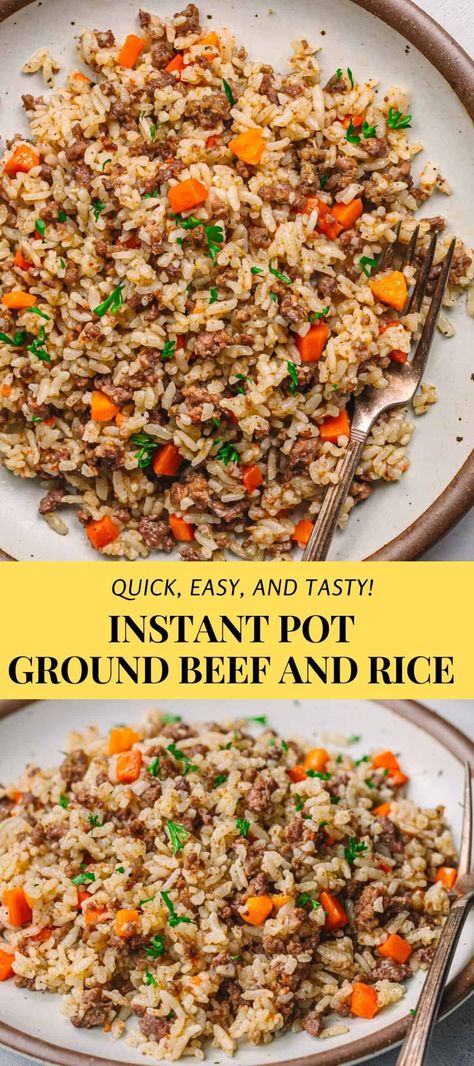 Meat Over Rice Recipes, Instant Pot Ideas With Ground Beef, Beef And Rice Recipes Instant Pot, Instantpot Ground Beef Recipes, Instapot Ground Beef And Rice, Instant Pot Recipe With Ground Beef, Healthy Ground Beef Instant Pot Recipes, Ground Beef Recipes For Dinner Healthy Instant Pot, Instant Pot Hamburger And Rice