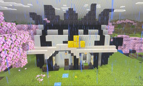 Sanrio Houses Minecraft, Pompompurin Minecraft House, Kuromi Minecraft House, Kuromi Minecraft, Sanrio Minecraft Builds, Sanrio Minecraft, Hello Kitty Minecraft, Minecraft Build House, Mc Ideas