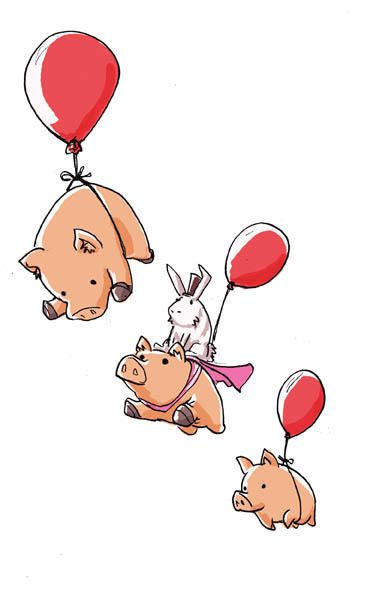 Flying Pig Drawing, Pigs Flying, Pig Sketch, Bunny Balloon, Pig Tattoo, Flying Pigs, Inkscape Tutorials, Diary Cover, When Pigs Fly