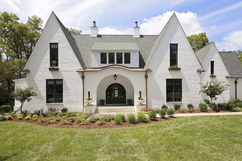 Exteriors — Focus Design Build Black Windows Inside, Tutor Style Homes, Modern Cottage Style, Modern Tudor, Building Development, What House, Cottage Exterior, Cottage Style Homes, Tudor House