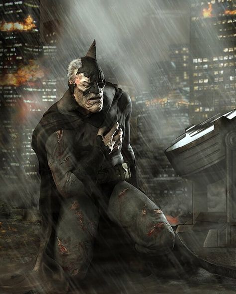 Grandpa Batman Art by Piotr Popek #Batman #TheBatForce #Art #DarkKnight #InstaArt #ArtWork #BatForce #ArtoftheDay #DarkKnightReturns #GrandpaBatman #BatSignal #SeniorCitizenDiscount Posted by @roborich__ by devilzsmile.com #devilzsmile Old Bruce Wayne, Old Batman, Comic Pics, Dark Knight Returns, Bob Kane, Joker Batman, Batman Dark, I Am Batman, Batman Artwork