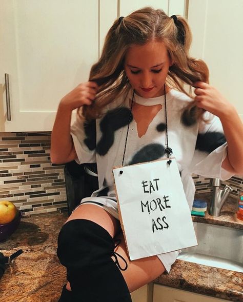 Cute And Funny Halloween Costumes For Women, Risque Halloween Costumes, Funny College Costumes, Skimpy Costumes Halloween, Funny College Halloween Costume Ideas, Funny Solo Halloween Costumes Women, Funny But Hot Halloween Costumes, Funny Halloween Costumes For Women Diy, Solo College Halloween Costumes