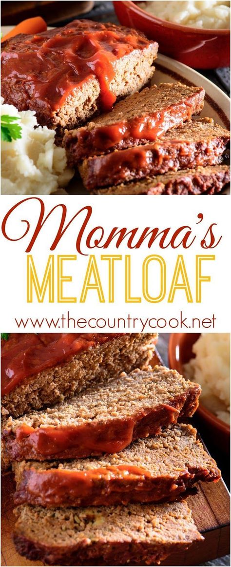 Tasty Meatloaf Recipe, Meatloaf Recipes Healthy, Delicious Meatloaf, Recipes Meat, Best Meatloaf, The Country Cook, Loaf Recipes, Meatloaf Recipe, Country Cooking