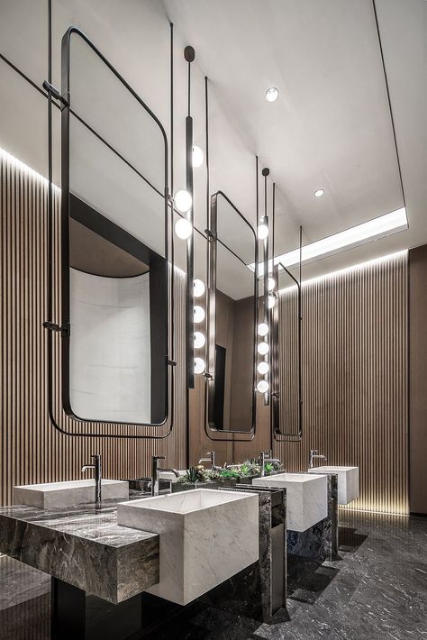 Sinks Design, Commercial Bathroom Designs, Commercial Toilet, Restroom Design, Public Bathrooms, Washroom Design, Toilet Room, Public Restroom, Bathroom Design Inspiration