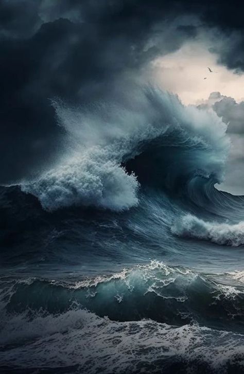 Ocean Waves Photography, Ocean Storm, Ocean Waves Painting, Sea Storm, Waves Photography, Ocean Landscape, Stormy Sea, Wave Painting, Ocean Wallpaper