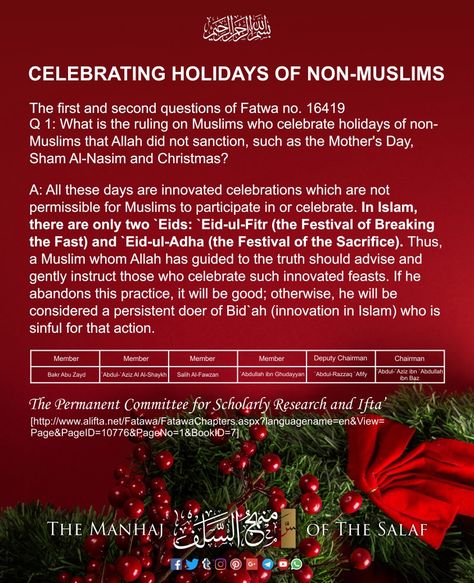 Celebrating holidays of non-Muslims Muslim Holidays, Islam Ramadan, Eid Ul Fitr, Eid Ul Adha, Hadith Quotes, Muslim Quotes, Ramadan, Quran, Holidays