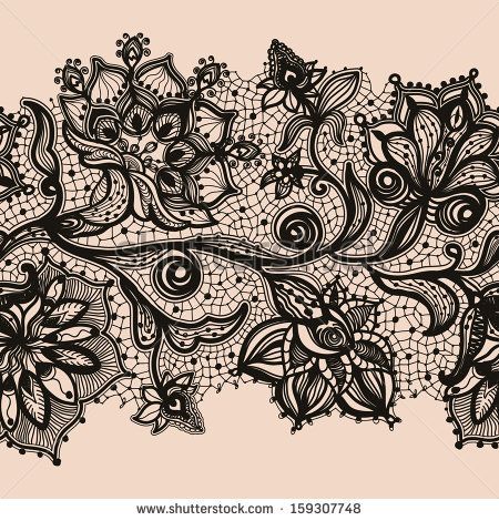 Abstract lace ribbon seamless pattern with elements flowers. by Vikpit, via Shutterstock Lace Tattoos, Lace Tattoo Design, Mastectomy Tattoo, Tattoo Filler, Muster Tattoos, Geometric Sleeve, Lace Tattoo, Pattern Tattoo, Lace Doilies