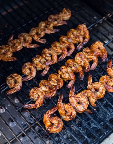 Chipotle Marinated Shrimp on the Grill Marinated Shrimp Skewers, Pasta With Sauce, Grilled Shrimp Marinade, Shrimp Skewer Recipes, Chipotle In Adobo Sauce, Chipotle Shrimp, Grilled Seafood Recipes, Bbq Pork Ribs, Bbq Shrimp