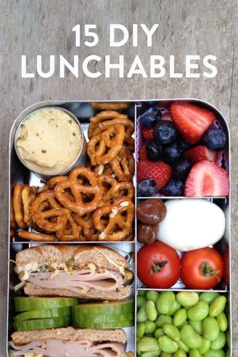 15 DIY Lunchables to Make Plats Healthy, Meal Prep Snacks, Meals Easy, Healthy School Lunches, Easy Healthy Lunches, Healthy Lunchbox, Easy Healthy Meal Prep, Prepped Lunches, Easy Lunch