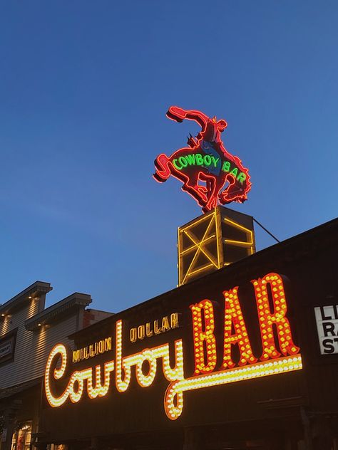 Jackson, WY cowboy bar Western Bar Aesthetic, Lyla Sage, Cowboy Bar, Cowboy Store, Cowboys Bar, Western Bar, Jackson Wy, Nashville Trip, Cowgirl Aesthetic