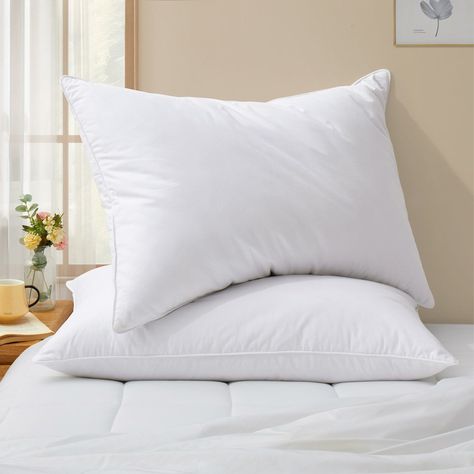 White decorative pillows