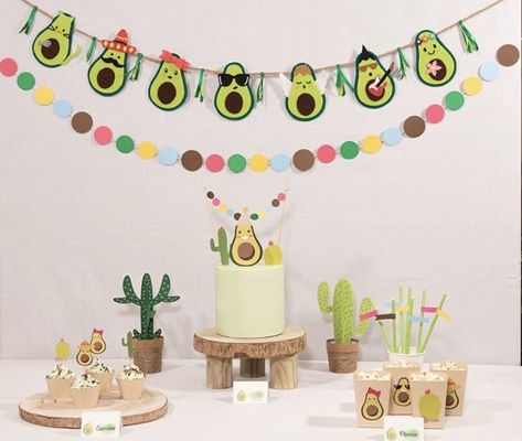 Avocado Party Theme, Avocado Bday Party, Avacado Birthday Party, Avocado Theme, Avocado 1st Birthday Party Theme, Avocado Birthday, Avocado Themed Baby Shower Ideas, Avocado First Birthday Party, Avocado Birthday Party