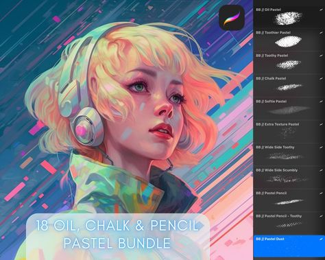 Procreate Painting Brushes for digital illustration & coloring. Includes pastels, oil, chalk, pencils, & more. #procreate #painting #illustration . #Pastel #Procreate_Pastel #Pencil_Texture #Paint_Pencil Procreate Pastel, Procreate Painting, Pencil Texture, Paint Pencil, Drawing Brush, Chalk Pencil, Painting Brushes, Chalk Pastel, Procreate Brushes Free