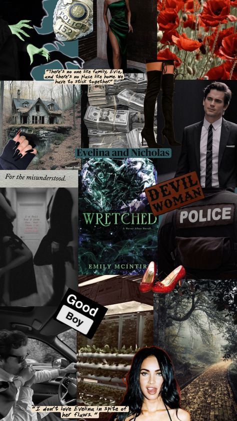 Evelina and nick collage wretched Never After Series, After Series, Police Women, Fan Art, Books