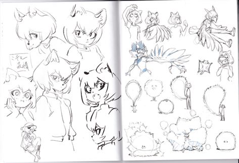 Studio Trigger Concept Art, Yoh Yoshinari, Official Concept Art, Studio Trigger, Brand New Animal, Manga Reference, Anime Expo, Anime Titles, Character Designer