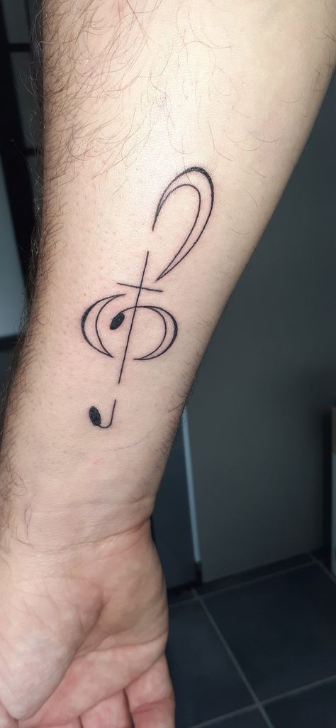 Christian Music Tattoo, Tattoos For Music Lovers Unique, Simplicity Tattoos, Faith Cross Tattoos, Scroll Tattoos, Festival Face Paint, Music Notes Tattoo, Embroidery Tattoo, Remembrance Tattoos